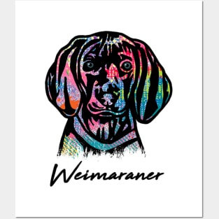 Weimaraner Dog - Tie Dye Color Posters and Art